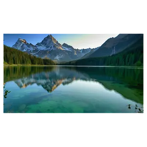 Mountain Reflection Lake PNG Hyb78