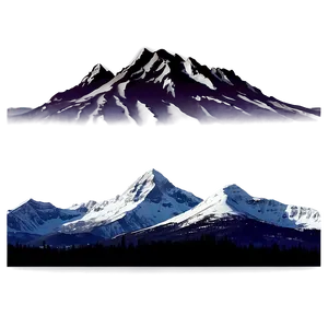 Mountain Silhouette PNG 26