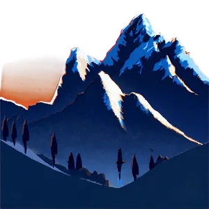 Mountain Silhouette PNG Sbu60