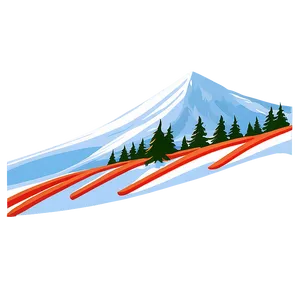 Mountain Ski Slope PNG 80