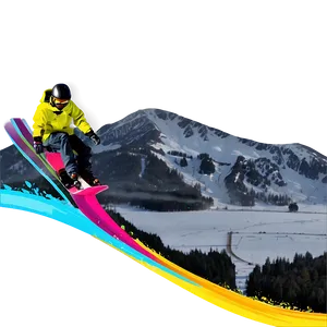 Mountain Snowboarding PNG Bhk