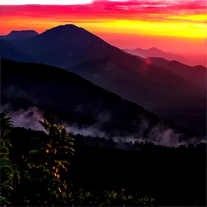 Mountain Sunrise PNG Xld