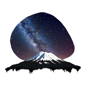 Mountain Under Stars PNG Wlt73