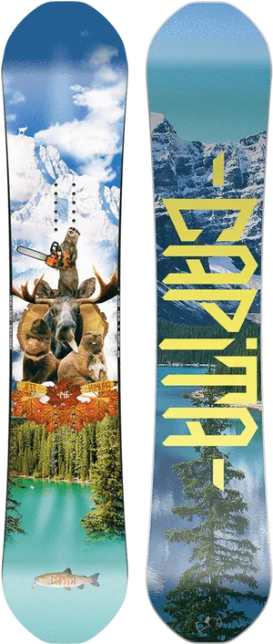Mountain Wildlife Snowboard Design