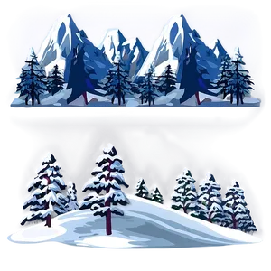 Mountain Winter Wonderland PNG Eab52 PNG