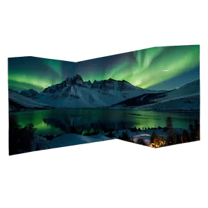 Mountain With Aurora Png Adu PNG image