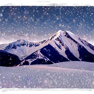 Mountain With Snowflakes Png 81 PNG image