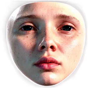 Mournful Face Illustration PNG 86