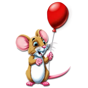 Mouse With Balloon PNG Vtc63 PNG
