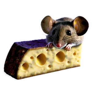 Mouse With Cheese PNG Ntj4