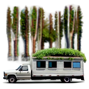 Moving Truck With Scenic Background Png Qtn5 PNG image