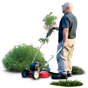 Mowing Around Trees And Shrubs PNG Ret PNG
