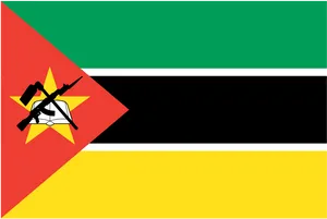 Mozambique National Flag PNG image