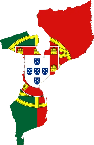 Mozambique Portugal Map Overlay PNG image