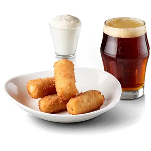 Mozzarella Sticks With Beer PNG Qaj