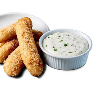Mozzarella Sticks With Garlic Dip PNG Ioi65 PNG