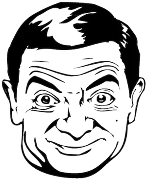 Mr Bean Cartoon Sketch PNG image
