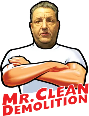 Mr Clean Demolition Parody PNG image
