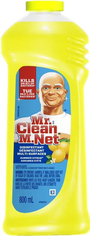 Mr Clean Disinfectant Summer Citrus PNG image