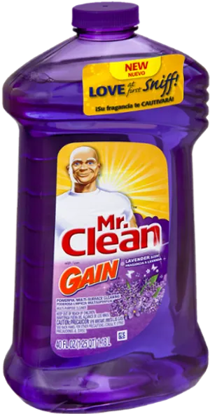 Mr Clean Gain Lavender Scent Multi Surface Cleaner PNG image