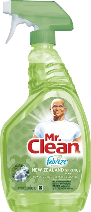 Mr Clean Multi Surface Cleaner Febreze New Zealand Springs PNG image