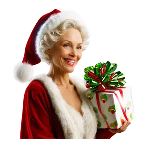 Mrs Claus Holiday Spirit PNG 5