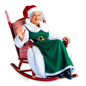 Mrs Claus In A Rocking Chair PNG 06292024