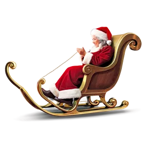 Mrs Claus In Sleigh PNG 06292024