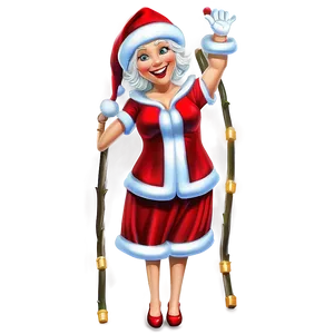 Mrs Claus Welcoming Christmas PNG 06292024
