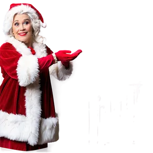Mrs Claus Welcoming Christmas PNG 29