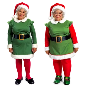 Mrs Claus With Elves PNG Plo10