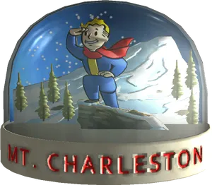 Mt Charleston Snow Globe Superhero PNG image
