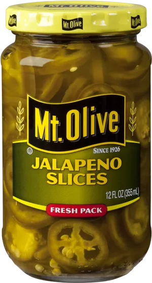 Mt Olive Jalapeno Slices Jar PNG image