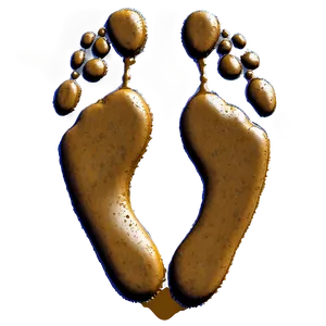 Mud Splatter Footprint PNG 06262024
