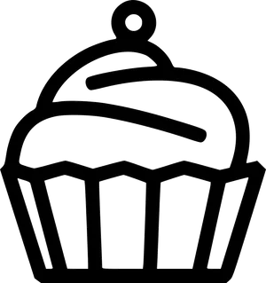 Muffin Icon Outline PNG image