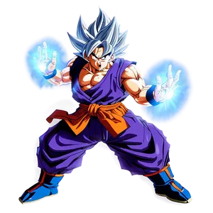 Mui Goku With Silver Aura Png 06122024 PNG image