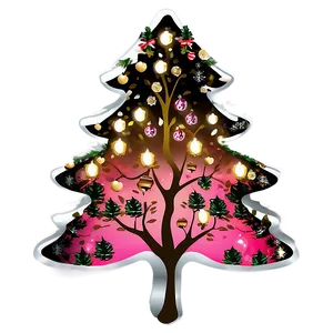 Mulberry Pink Christmas Tree Png Hwm78 PNG image