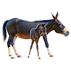 Mule And Foal PNG 56