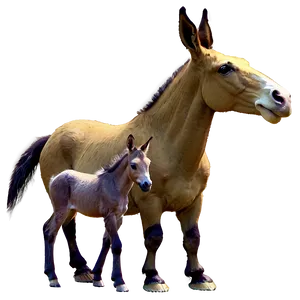Mule And Foal PNG Cjj