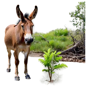 Mule In Nature Scene Png 5 PNG image