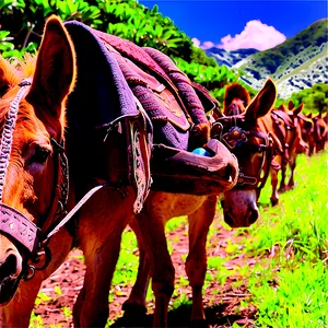 Mule Train Adventure PNG Ikf72 PNG