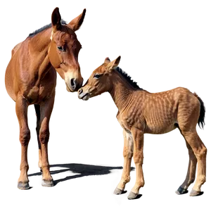 Mule With Foal Bonding PNG Pdq PNG
