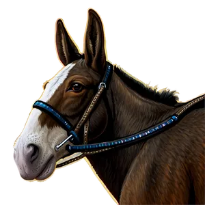 Mule With Saddle PNG Mgm