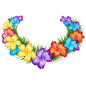 Multi-colored Hawaiian Lei PNG 06262024 PNG