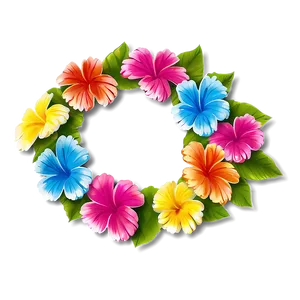 Multi-colored Hawaiian Lei PNG 75 PNG
