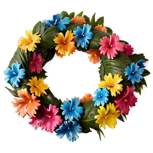 Multi-colored Hawaiian Lei PNG 87
