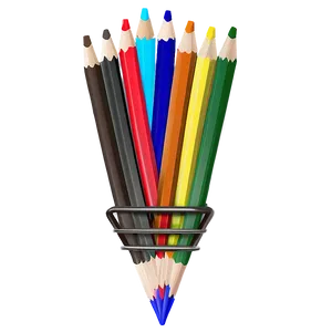 Multi-colored Pencil Set Png Egd7 PNG image