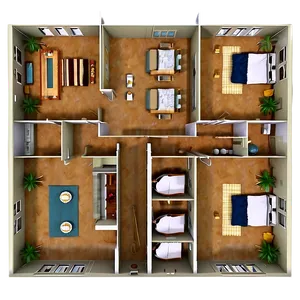 Multi-family Floor Plan PNG 06262024