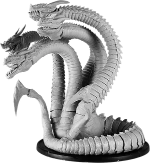 Multi Headed Hydra Sculpture PNG image