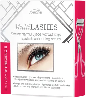 Multi L A S H E S Eyelash Enhancing Serum Packaging PNG image